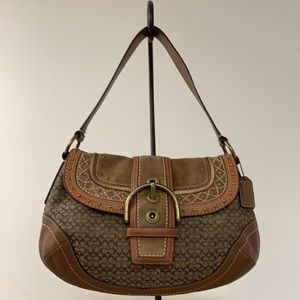 Coach Signature Camel Hobo Shoulder Bag F11517